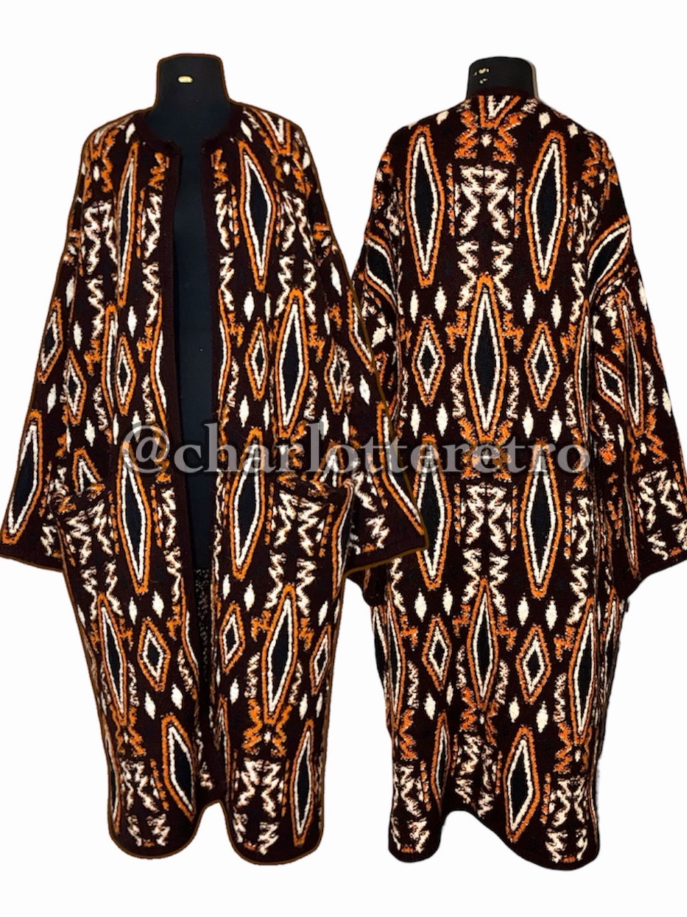 Zara • Geometric Jaquard Sweater Duster